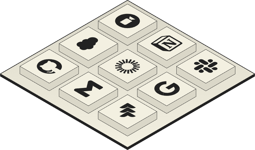 Provider surface grid connecting enterprise work systems illustration